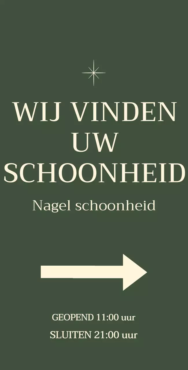 Spijker teken met ster illustratie op groene achtergrond