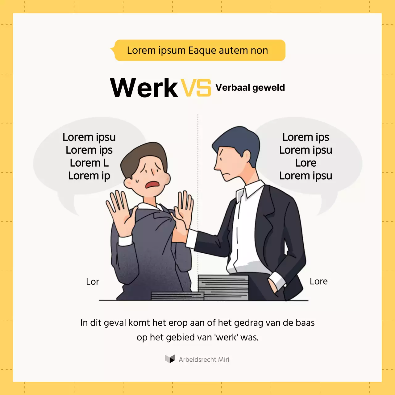 Gele en witte minimalistische arbeidsrechtelijke adviesgids