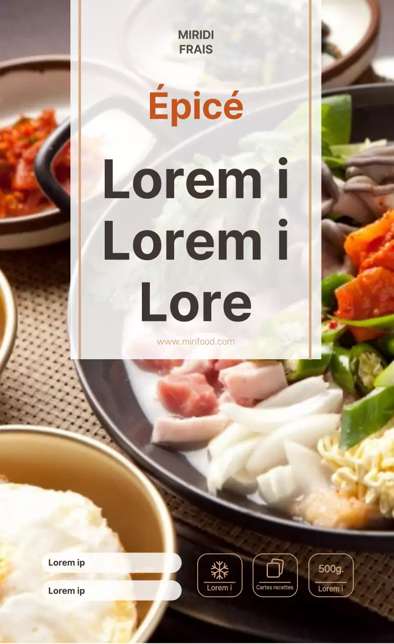 Photographie alimentaire Autocollants pour kits de repas coréens