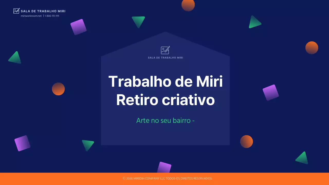 Recrutamento de criativos locais com formas em azul-marinho e cores de realce