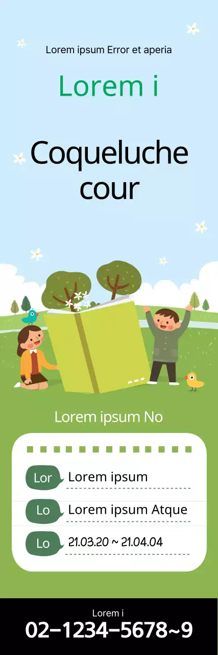 Illustration verte Promotion mignonne de la Journée de l'arbre