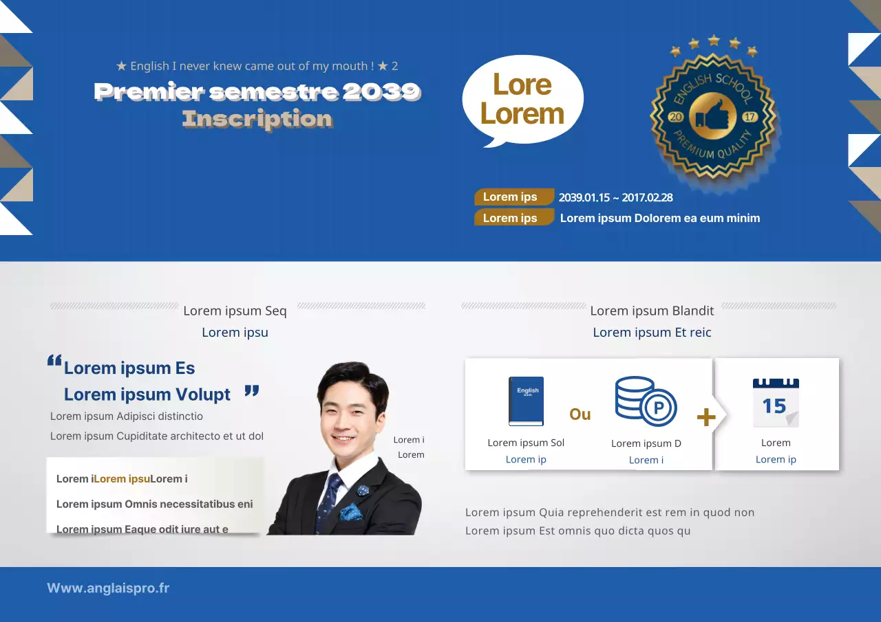 Inscription pour le premier semestre de l'année