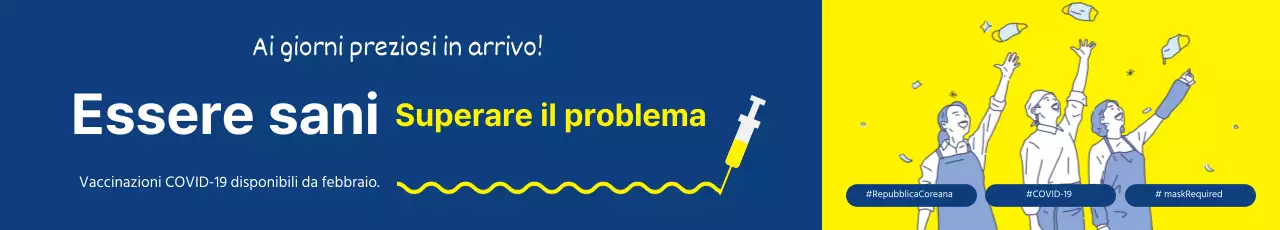 illustrazione giallo blu navy vaccino pulito contro il coronavirus