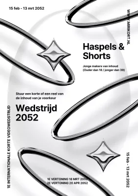 Zwart-wit chroom korte vorm wedstrijd