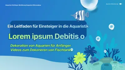 Niedliches Aquarium Einführungsleitfaden-Thema in Hellblau und Chartreuse