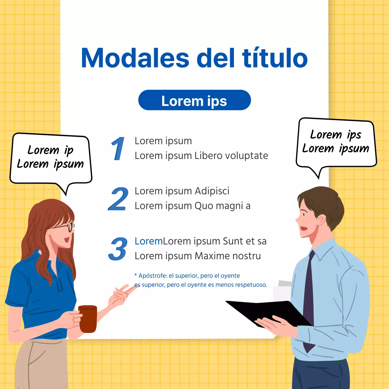 Etiqueta empresarial en amarillo y limpio CardNews