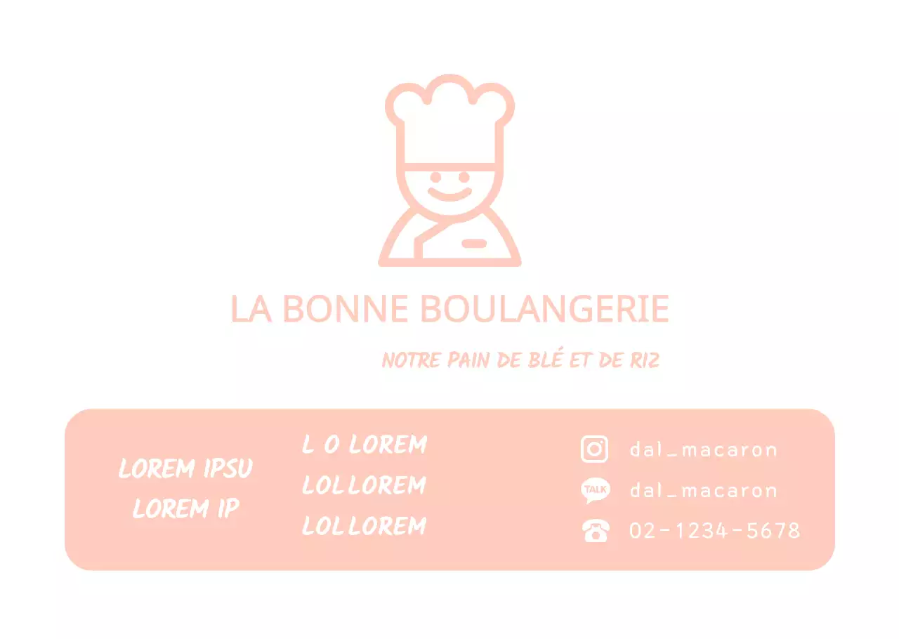 Icône de chef rose Affiche transparente pour une boulangerie avec horaires d'ouverture
