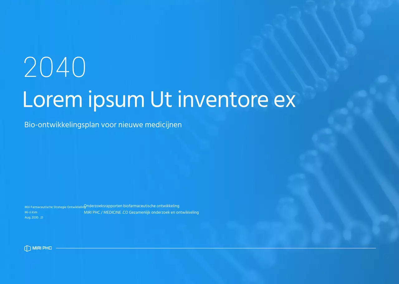 Nette farmaceutische bedrijfslente in blauwe tinten