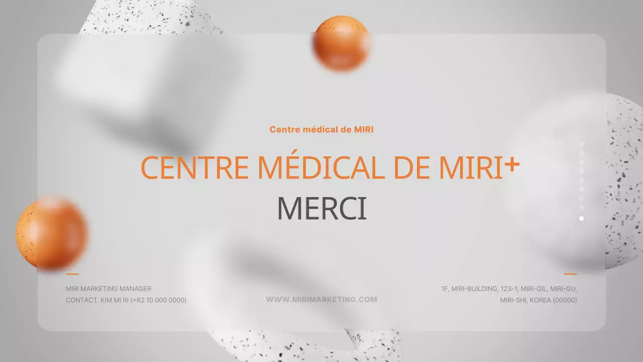 Verremorphisme stéréoscopique en 3D du marketing d'un centre médical en gris et orange