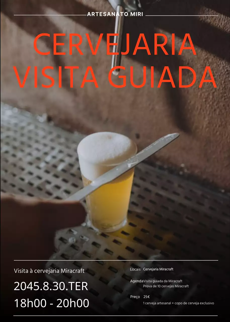 Eventos do tour da cervejaria BrownPopup
