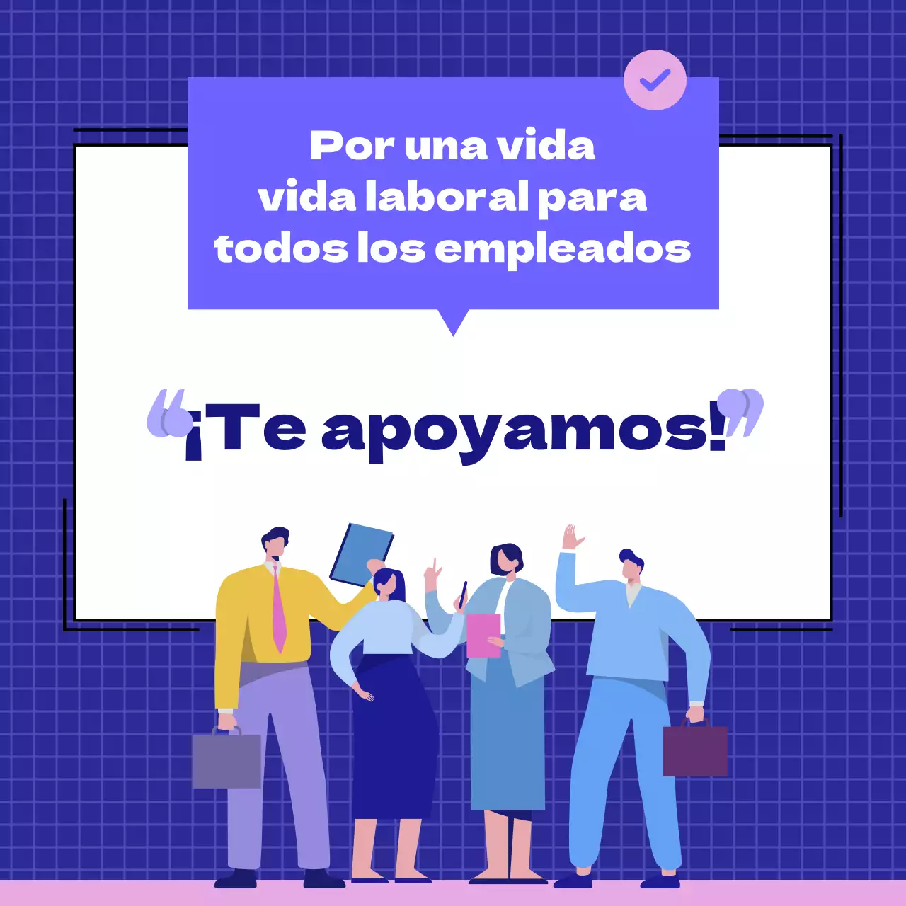 Tarjeta azul y rosa para la vida laboralnoticias