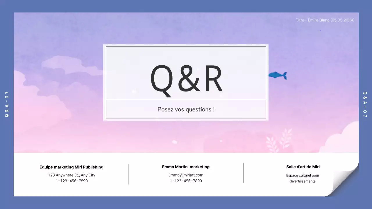 Brochure de l'exposition spéciale de l'illustrateur de contes de fées simple, noir et bleu