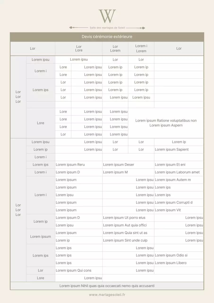 Beige Luxurious Wedding Hall Outdoor Wedding Quotes DocumentationDocumentation