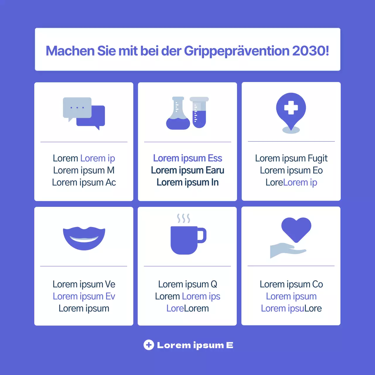 Blaue, freundliche und saubere Grippepräventionskampagne (CardNews)