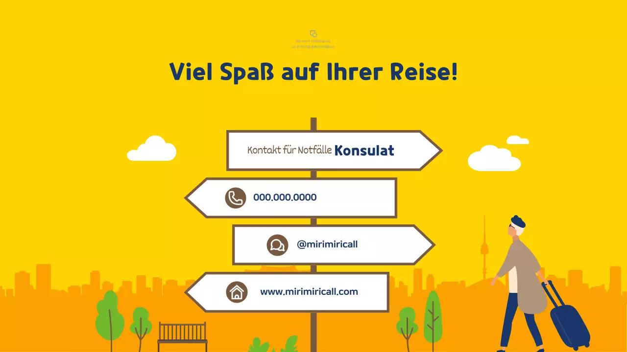 Gelb und blau illustrierter Reiseführer für Südkorea