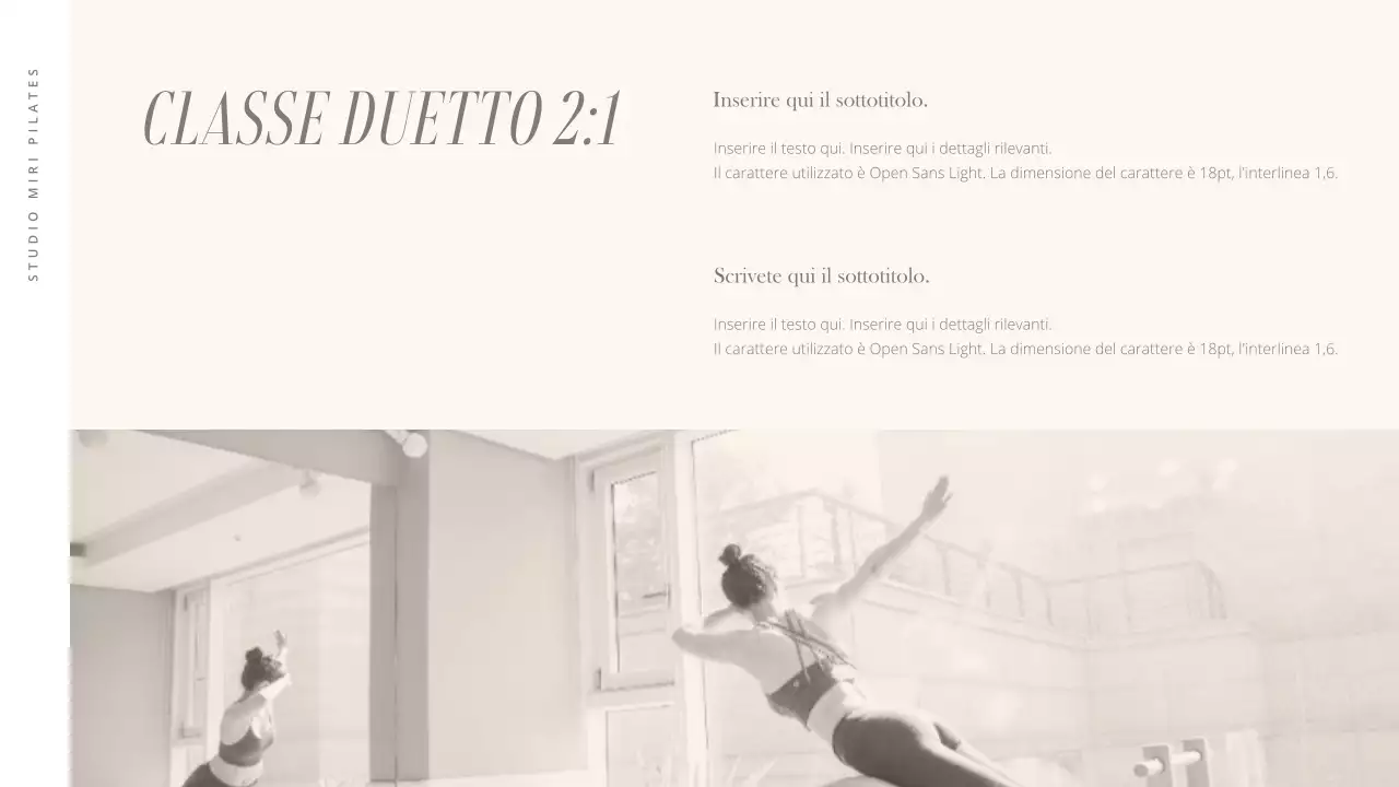 Una moderna introduzione al Pilates in beige e marrone