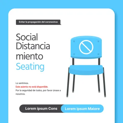 Blue Corona Distanciamiento Avisos de aforo