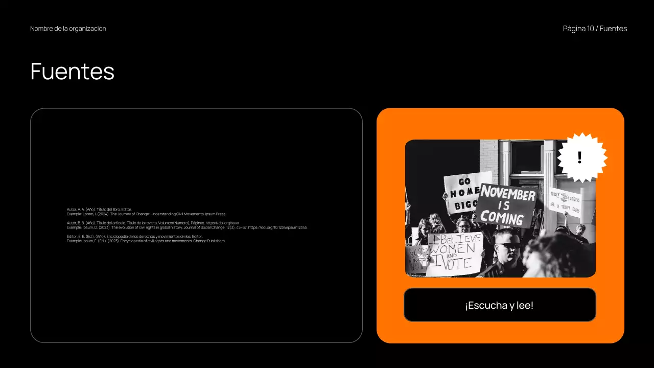 Presentación moderna y atrevida del material de clase