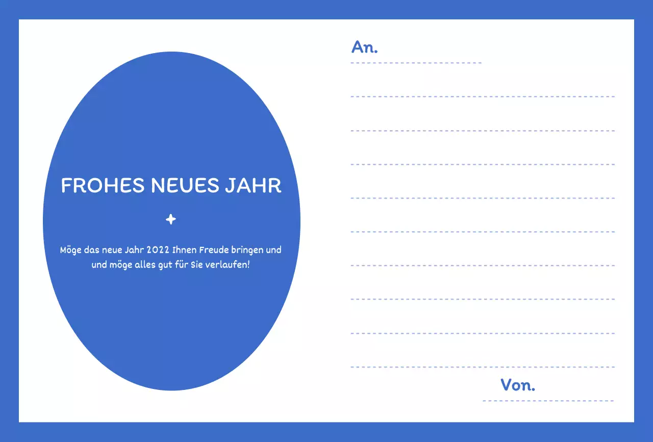 Blau und weiß runden niedlichen Tiger Illustration Konzept neues Jahr