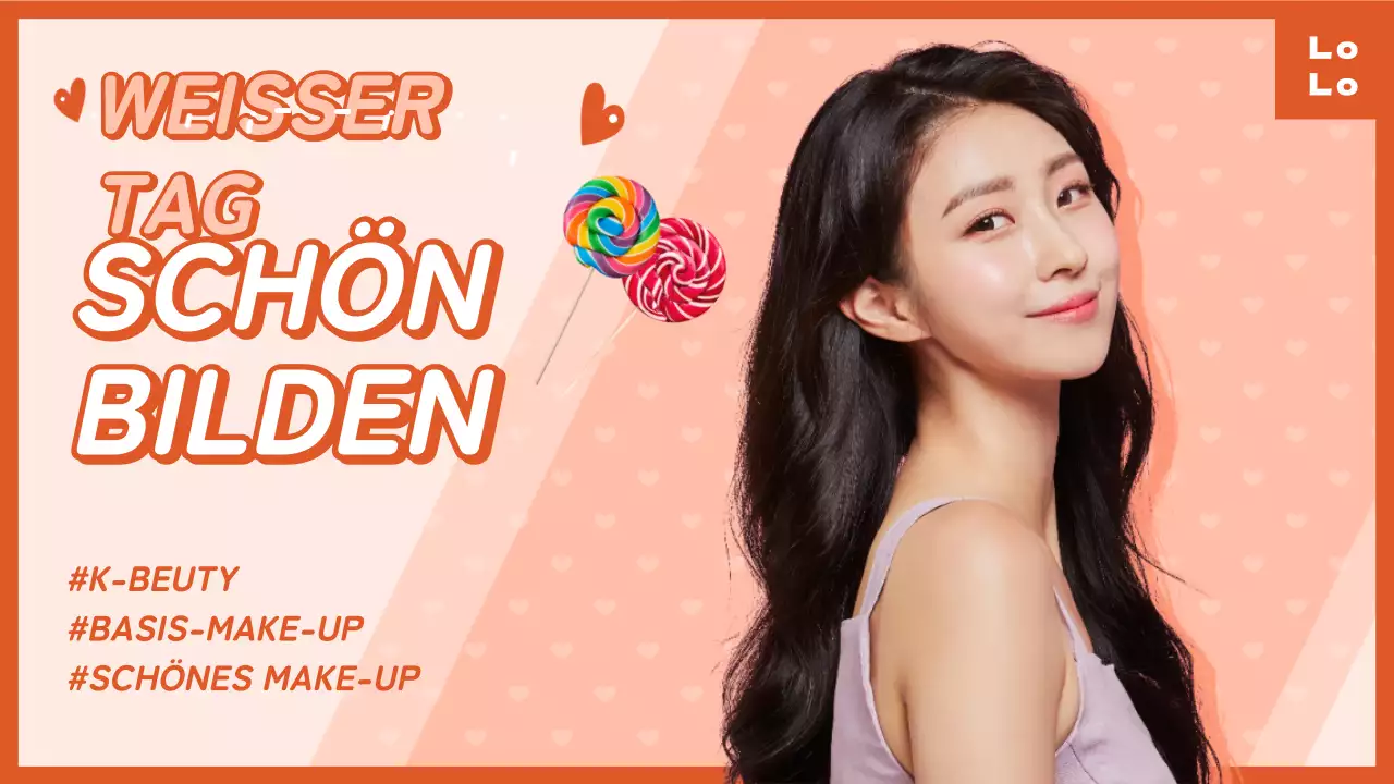 Schönes weißes Tages-Make-up in Orange YouTube-Thumbnail