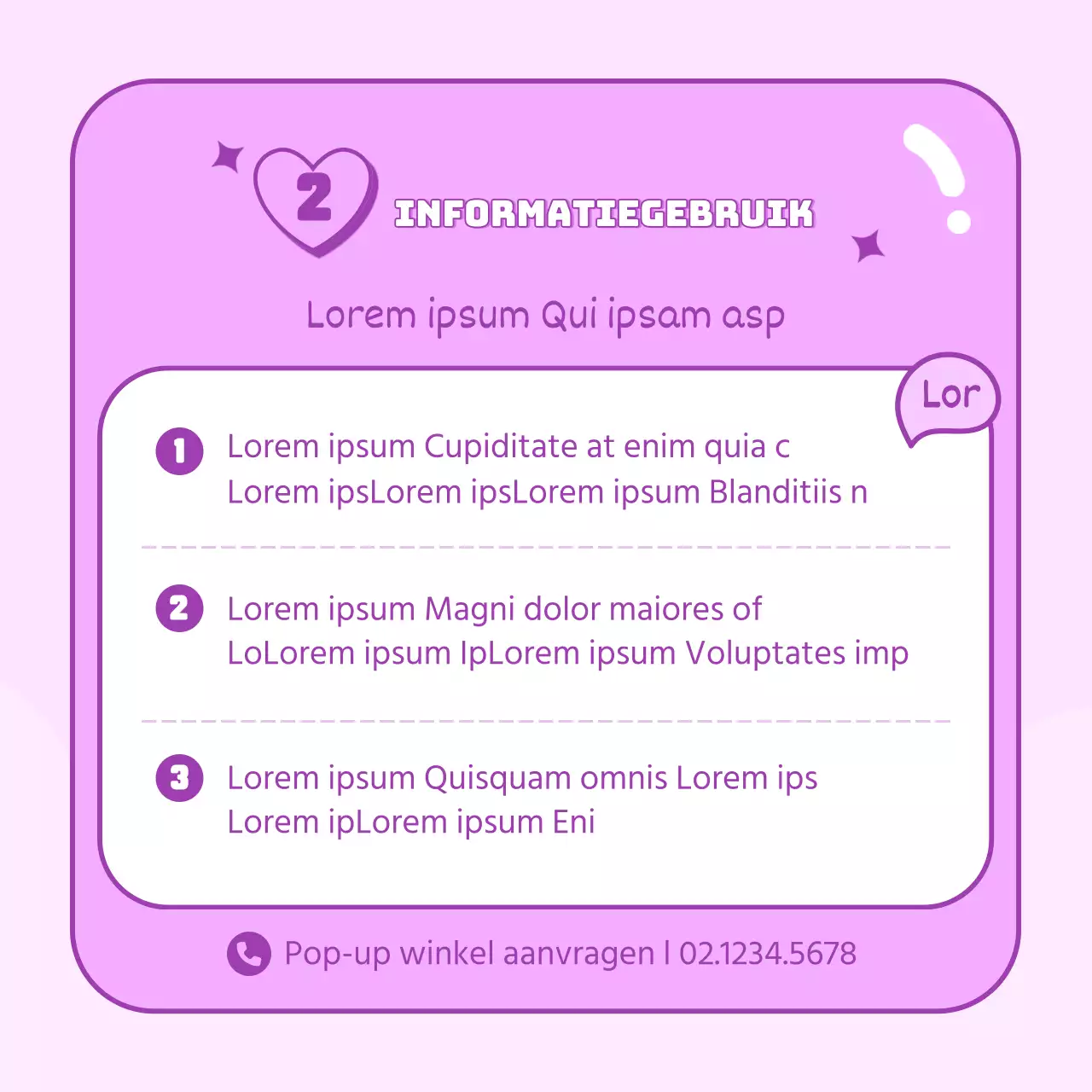 Een pop-up winkel met een schattig paars arcade machine concept