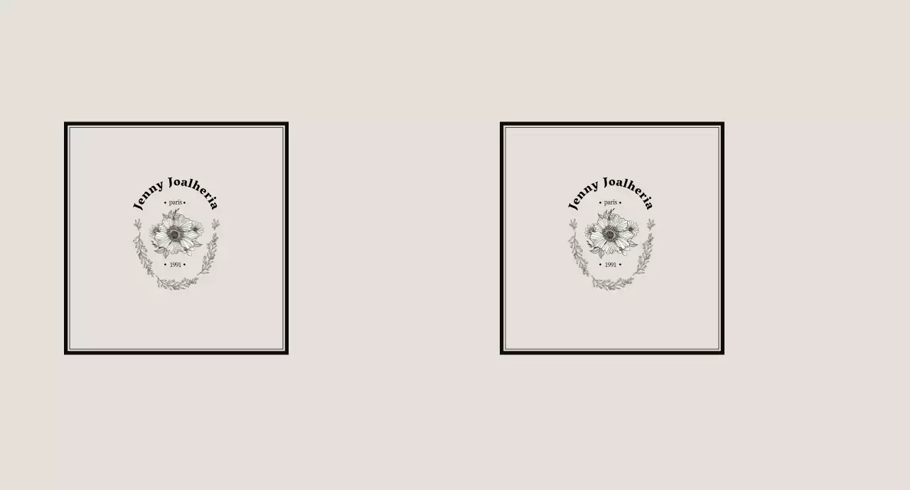 Ilustração de uma flor simples bege