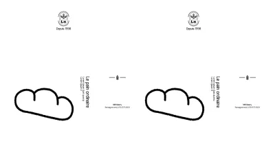 Illustration simple et monochrome du pain pour l'information et la promotion des boulangeries.