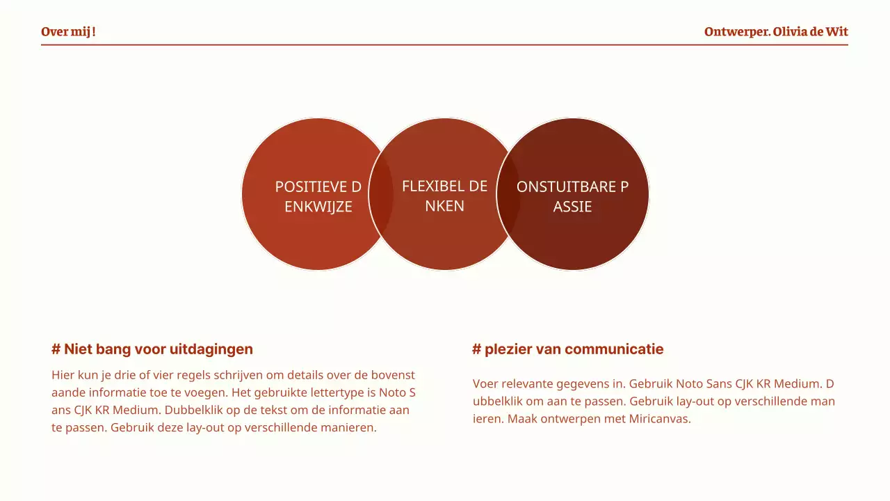 Portfolio met roodgekleurde ronde punt