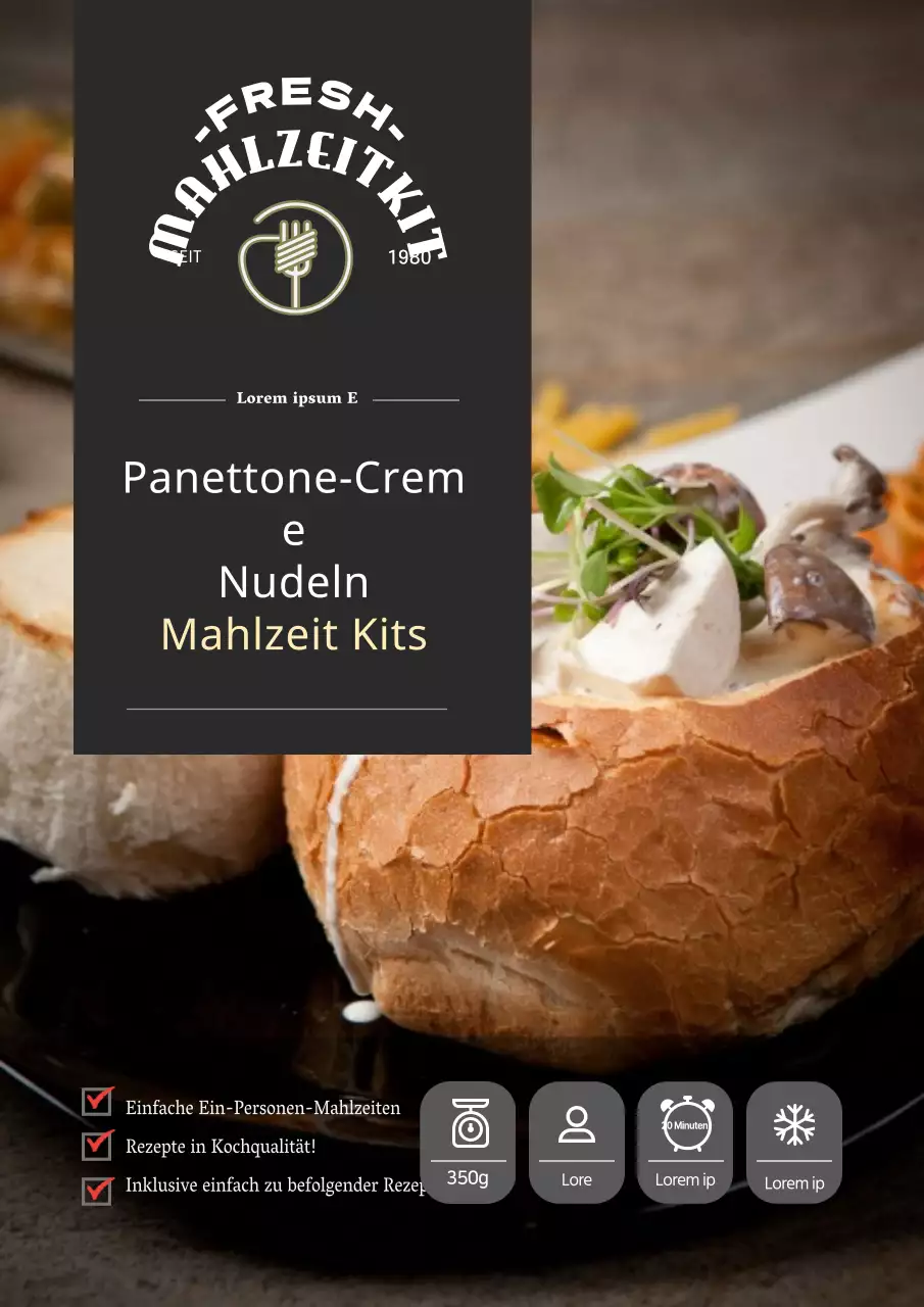 Promote Black Luxurious Restaurant Cremige Pasta Mahlzeit Kit