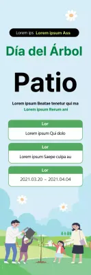 Ilustración verde Bonita promoción del Día del Árbol