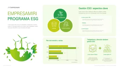 Infografía verde lima sobre gestión ESG