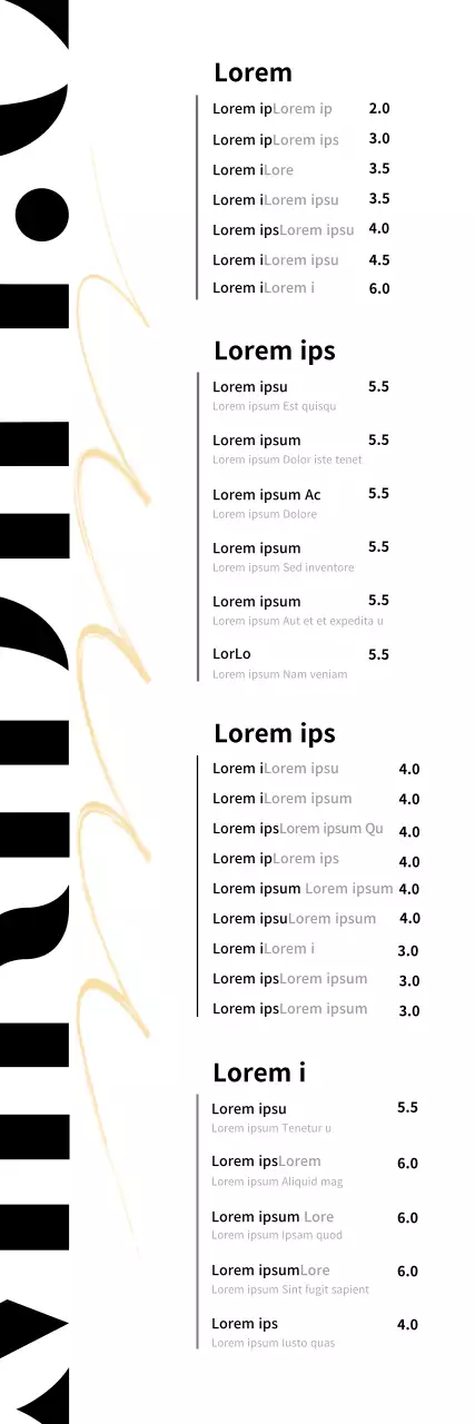 Sfondo bianco semplice tipografia caffè menu banner