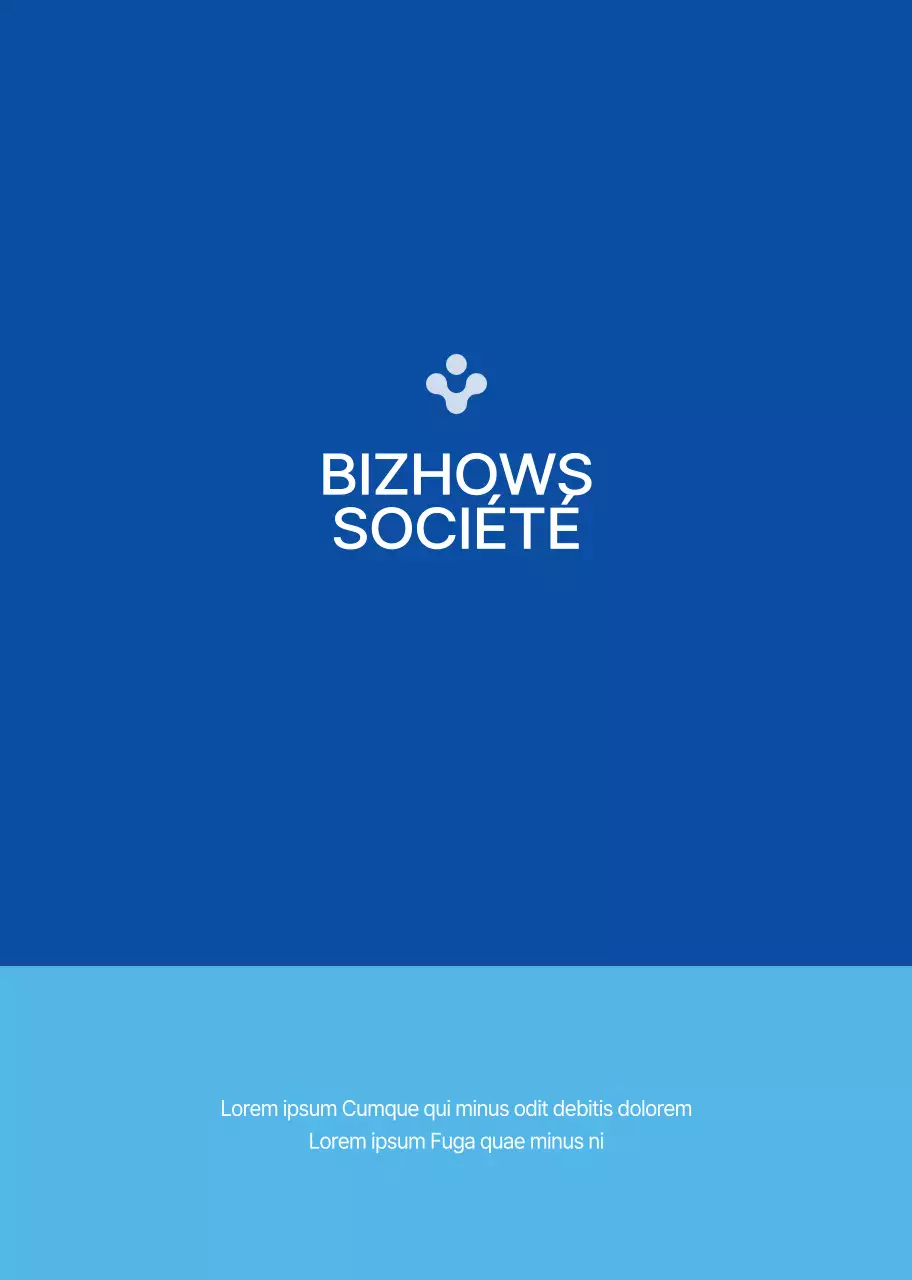 Symbole simple en bleu et bleu clair Affaires