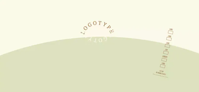 Eenvoudig conceptlogotype in lichtgroen en lichtgeel voor een café