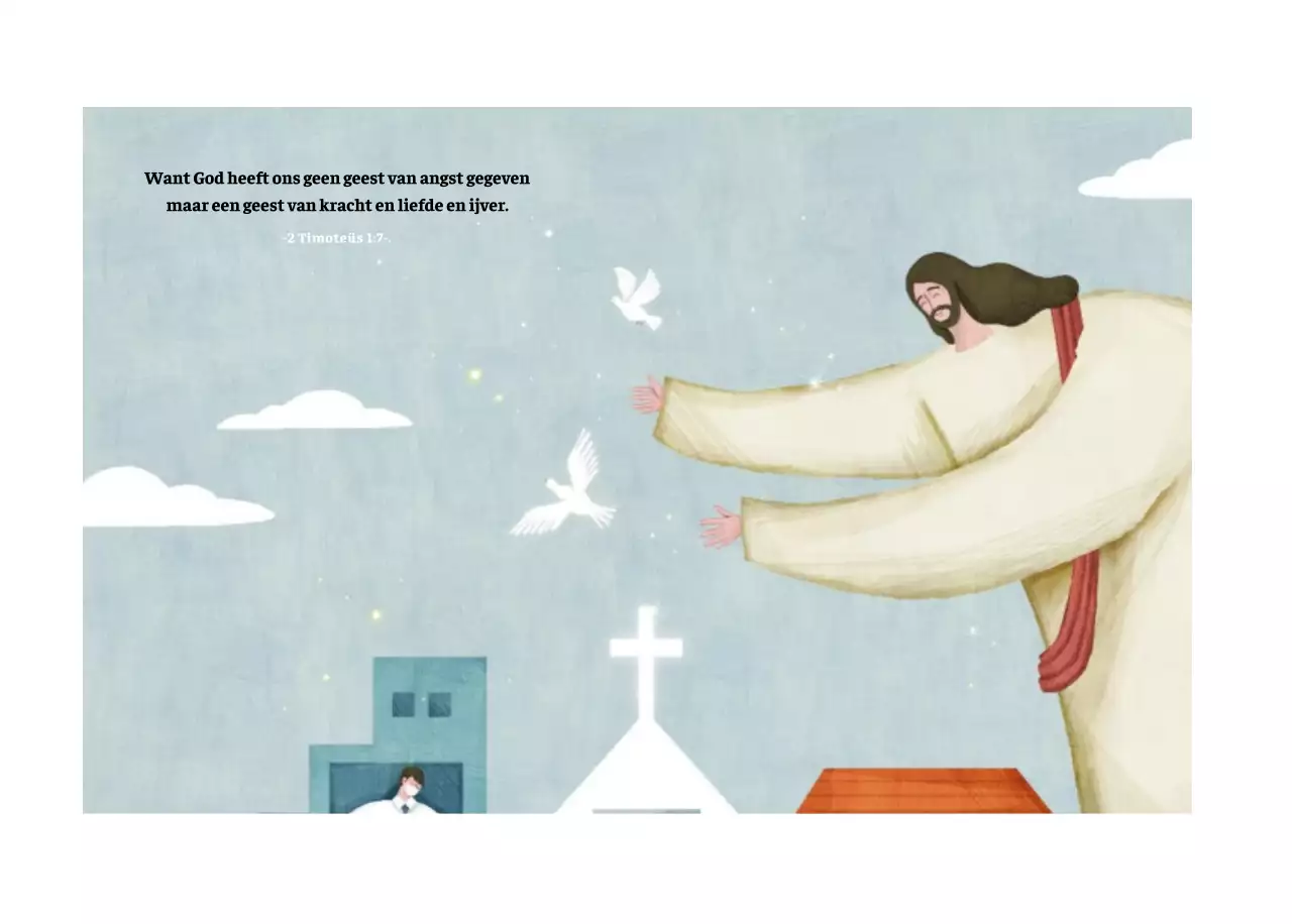 Pastel schone illustratie kerk