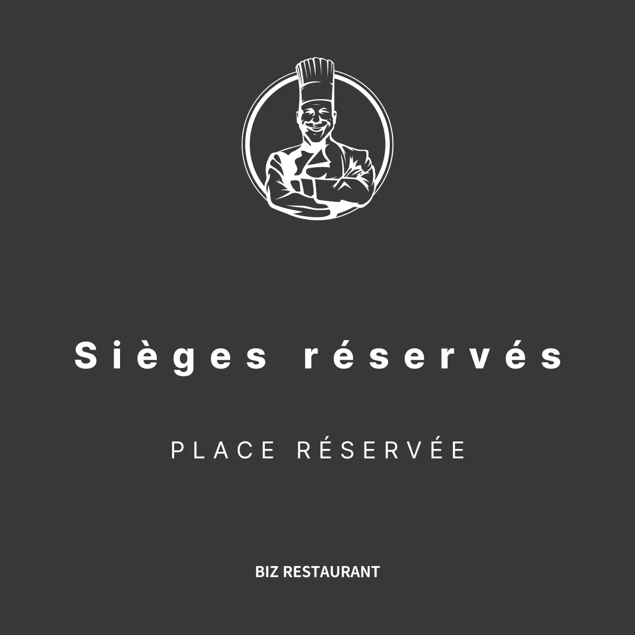 Réservations de restaurants en noir et blanc, aux lignes épurées