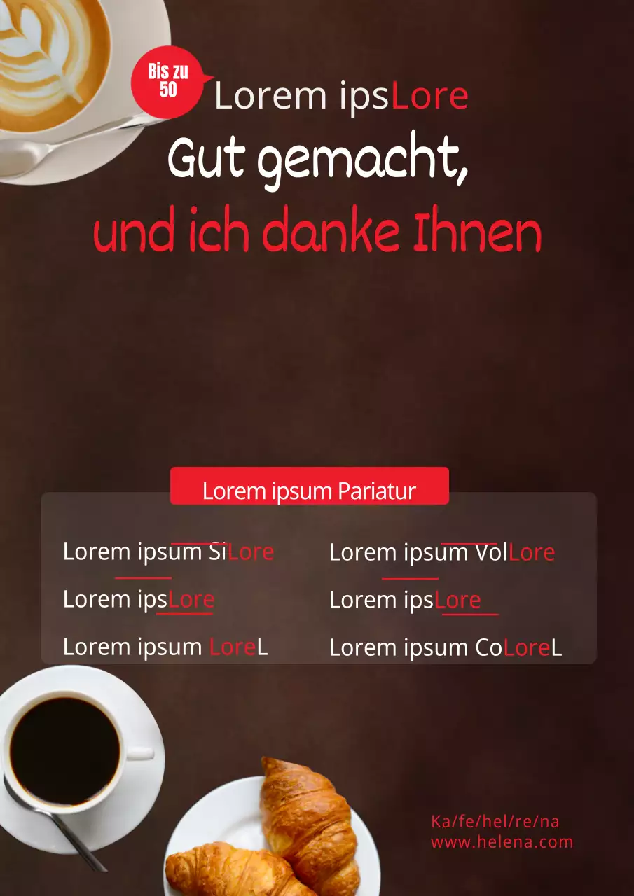 Rabattaktion zur Café-Eröffnung