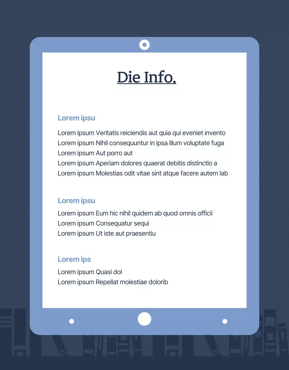 Verkauf von ebooks in blau und rosa
