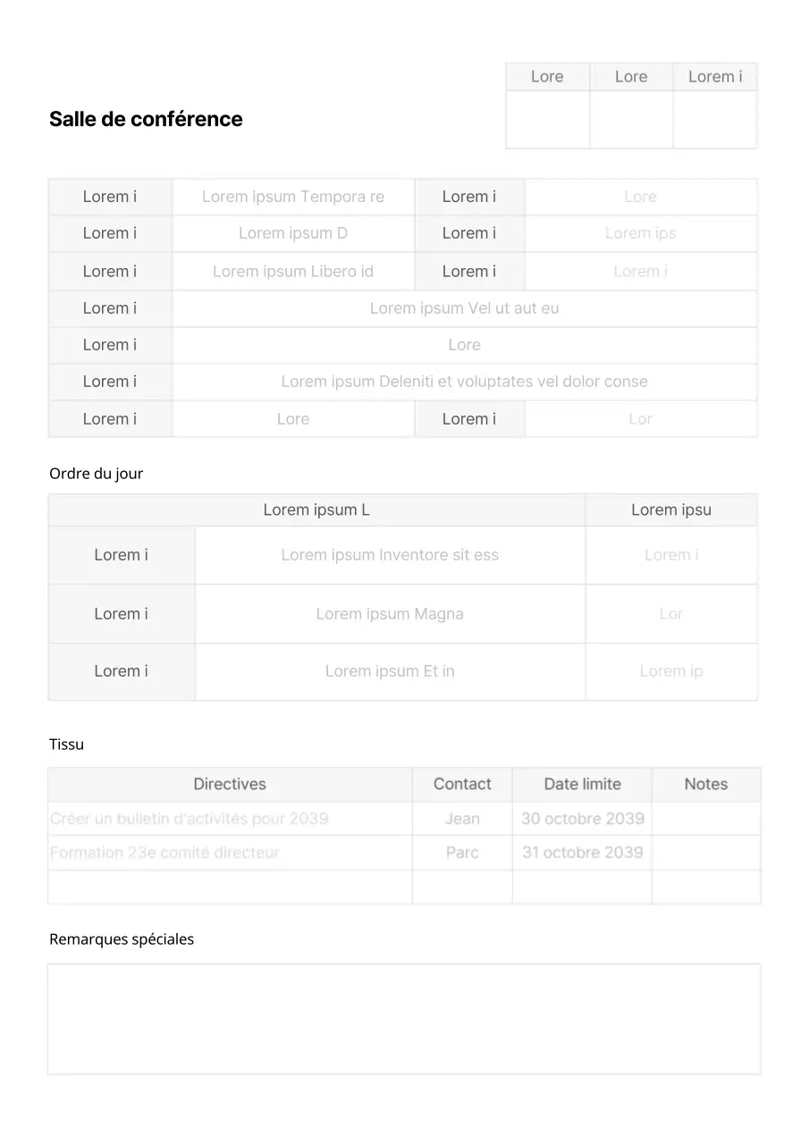 tons gris propre compte-rendu de réunion rapport de réunion école association club entreprise modèle de document