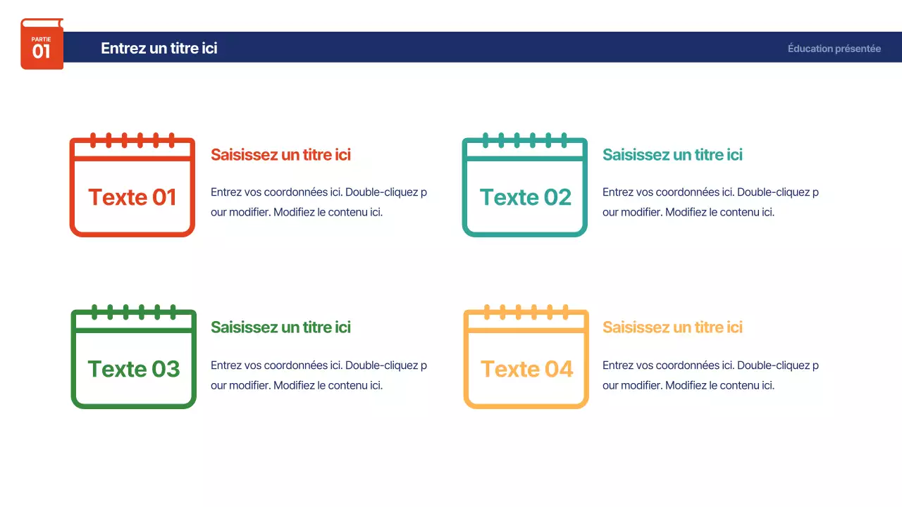 Mignonne infographie sur l'agenda aux couleurs de l'arc-en-ciel