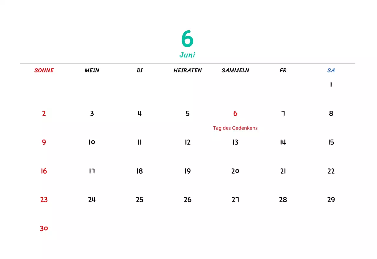 Neujahrskalender mit niedlichen Illustrationen