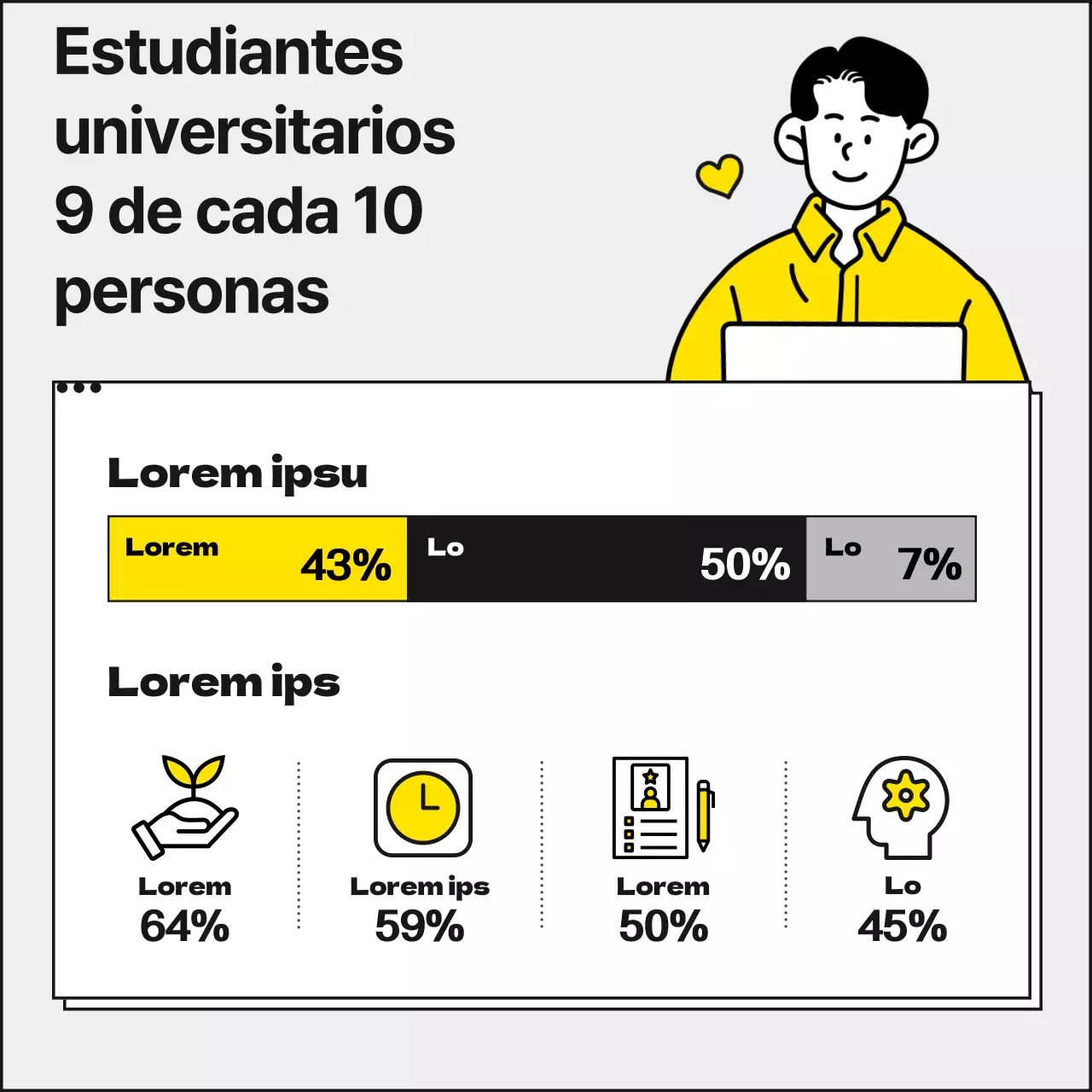 Universitarios amarillos y monótonos, pulcros y monos que buscan trabajo a tiempo parcial en oficinas gubernamentales en invierno.