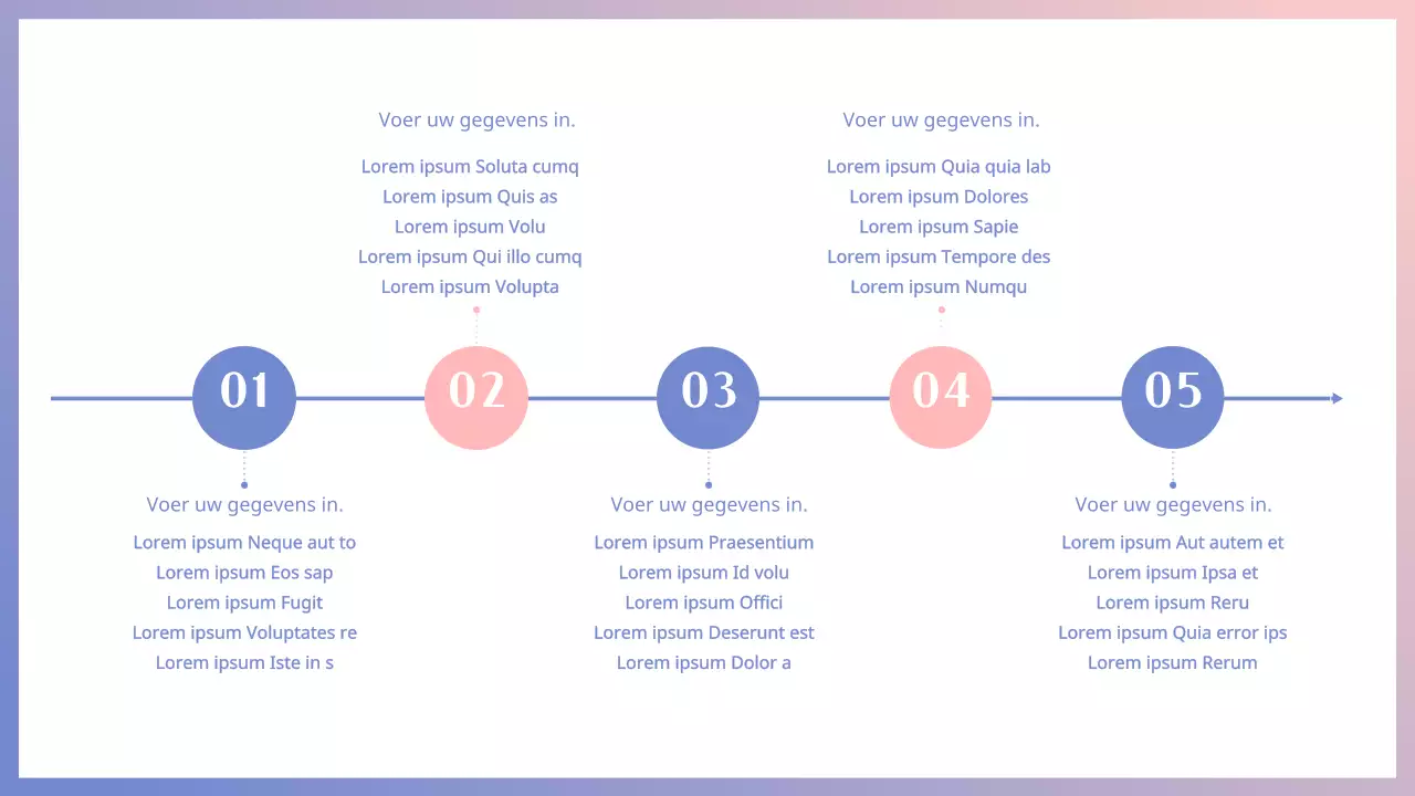 Roze Violet Kleurverloop Tijdlijn