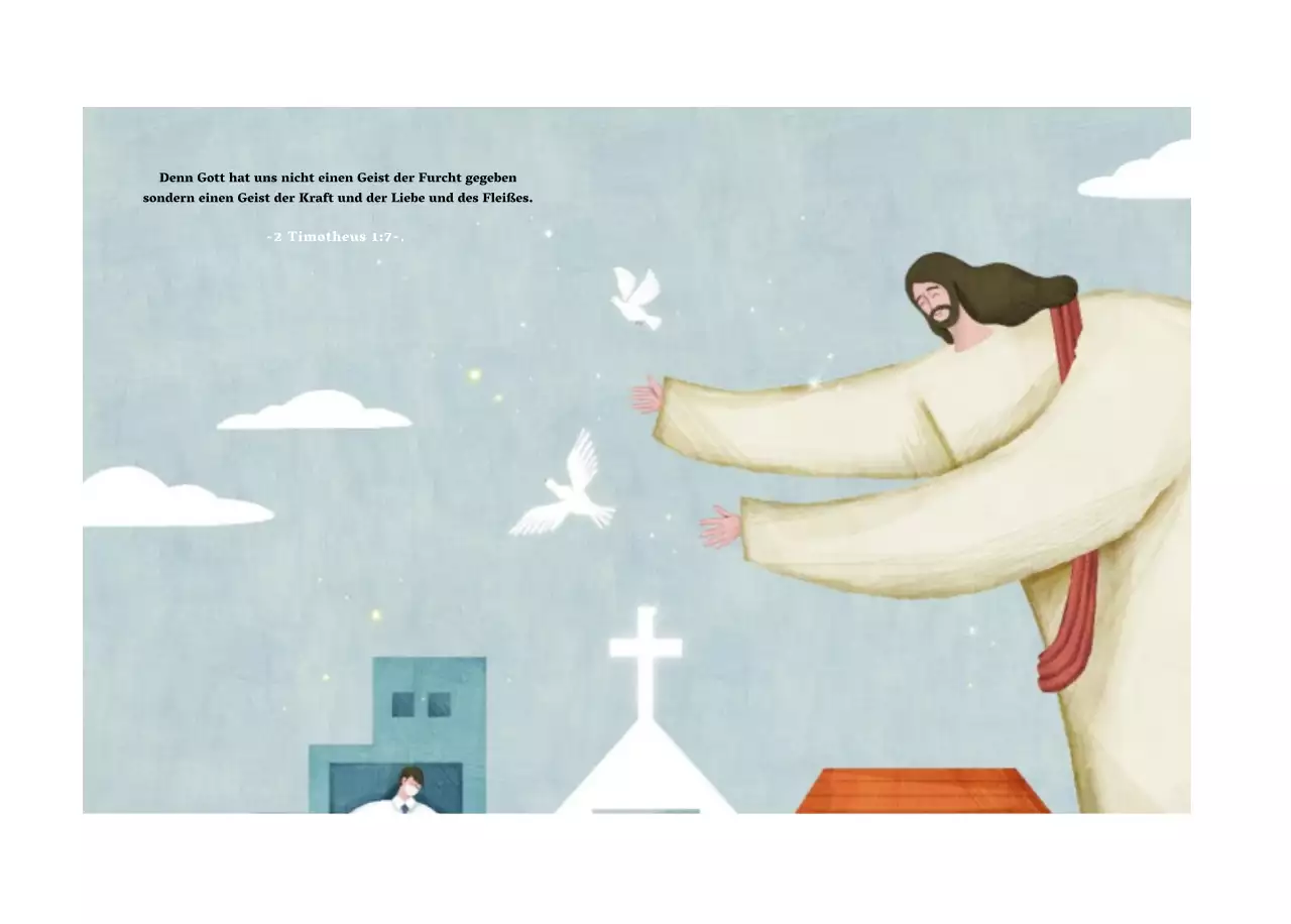 Pastell saubere Illustration Kirche