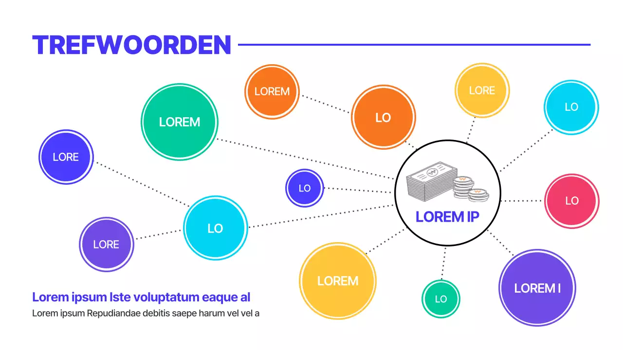 Geïllustreerd thema voor economische opvoeding van jongeren in blauw en oranje