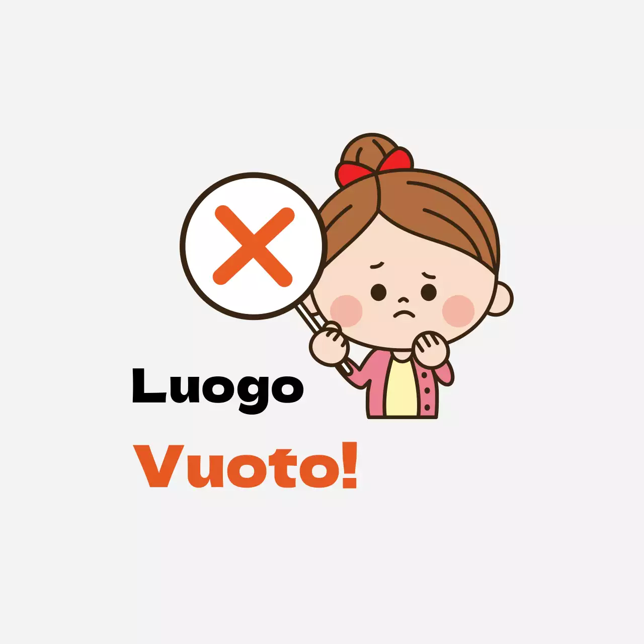 Illustrazione arancione di una simpatica corona in quarantena