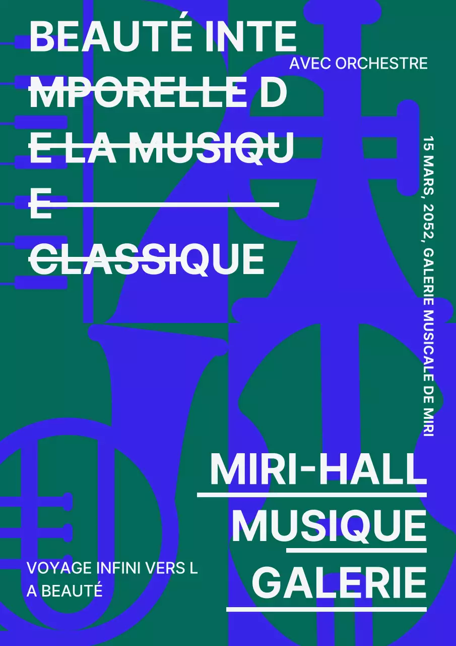 Performances classiques en bleu et vert