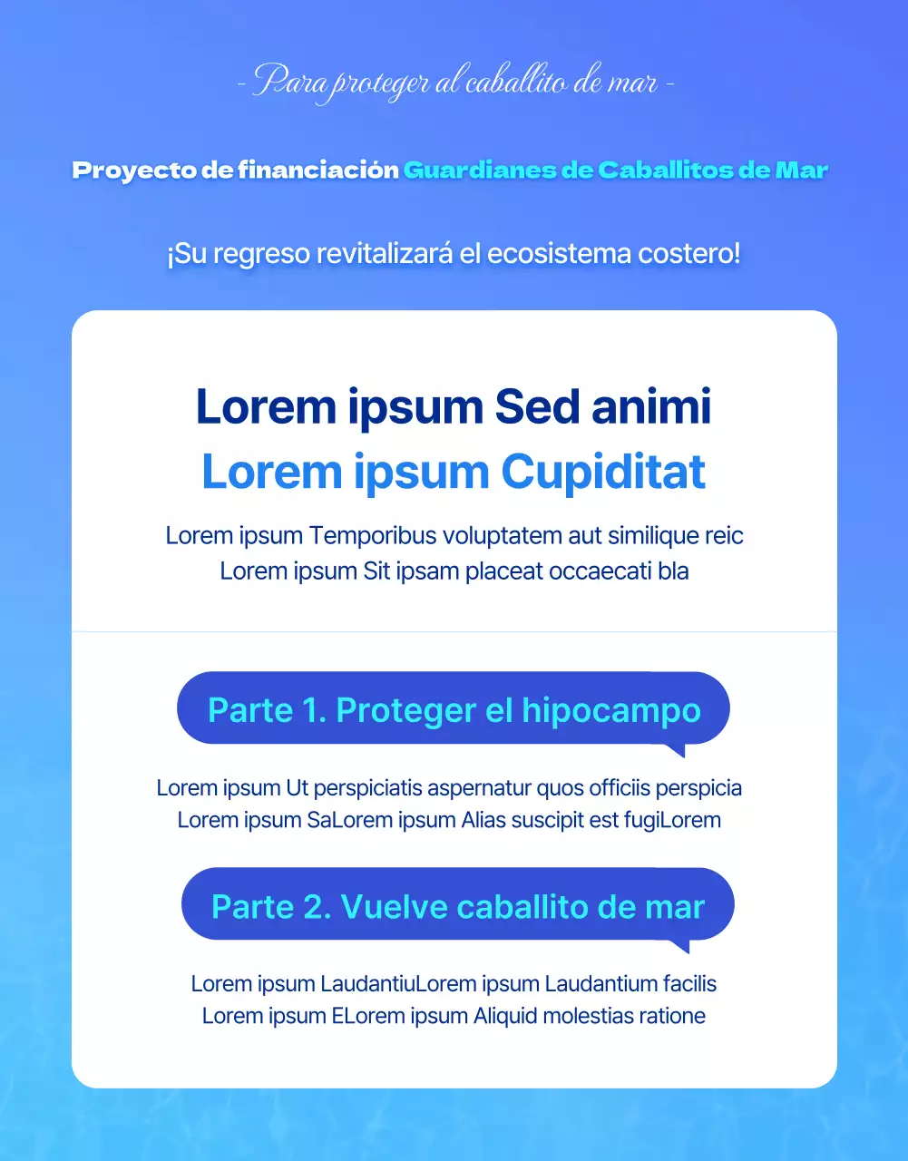 Caballitos de mar, la criatura marina en peligro de extinción del agua azul y fríaDetalles sobre la financiación de la conservación de los caballitos de mar
