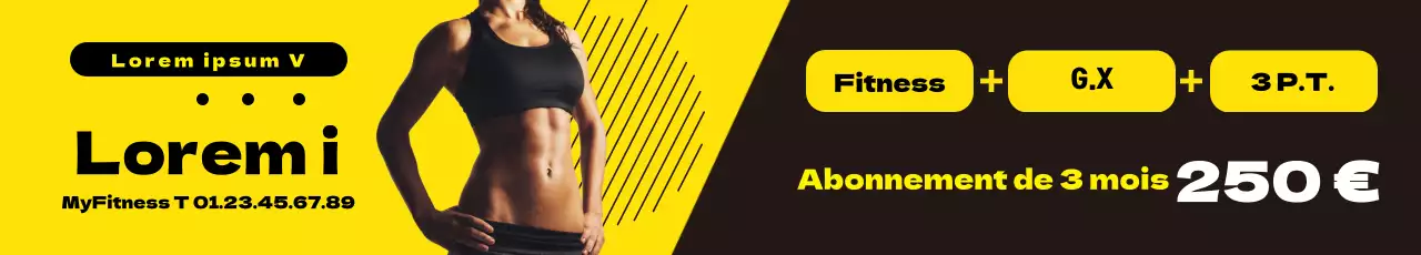 Événements de remise en forme en jaune