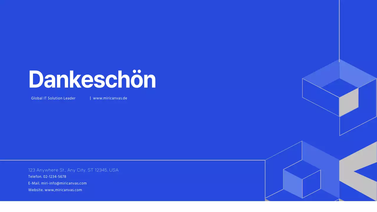 Firmenprofil eines IT-Unternehmens in Blau (Präsentation)